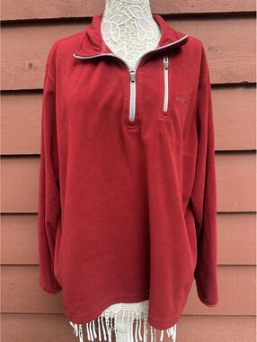 Eddie Bauer Vintage Red Fleece Pullover